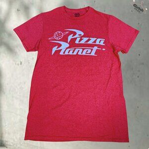 Disney Toy Story Pizza‎ Planet  Graphic Tee Red Short Sleeve Adult Small EUC